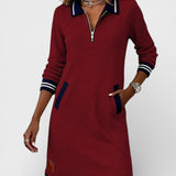 Conceição - Chic Dress with Long Cotton Sleeves