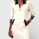 Conceição - Chic Dress with Long Cotton Sleeves
