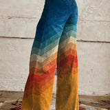 Léa | Stylish Retro Zigzag Trousers