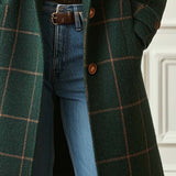 Florencia | Retro Checked Tweed Jacket with Lapel Collar