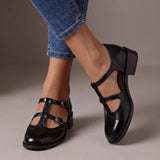 Lucinda | Perforated Leather Mary Janes