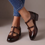 Lucinda | Perforated Leather Mary Janes