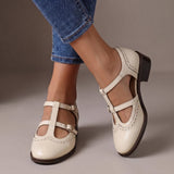 Lucinda | Perforated Leather Mary Janes