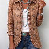 Noemi | Vintage Floral Bohemian Jacket with Ruffles