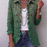 Cosima | Paisley Bohemian Jacket with Ruffles