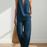 Ivy | Soft Washed Vintage Denim Two-Piece Set