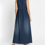 Karen | Soft Washed Vintage Denim Maxi Dress