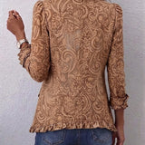 Noemi | Vintage Floral Bohemian Jacket with Ruffles
