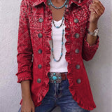 Gaia | Ombré Paisley Bohemian Jacket with Ruffles