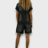 Joan | Short Vintage Cotton Denim Dungarees