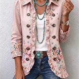 Martina | Floral Jacket with Ruffles and Buttons