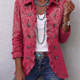 Isotta | Vintage Paisley Jacket with Ruffles