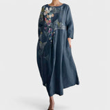 Ana - Colourful Dress with V-Neckline