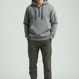 Men's Half-Zip Hoodie – Comfortable Urban Hooded Sweatshirt with Pockets