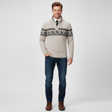 Men's Half-Zip Jumper – Casual Cotton Blend Jumper
