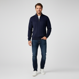Men's Zip-Neck Jumper – Stylish Henley Collar and Relaxed Comfort