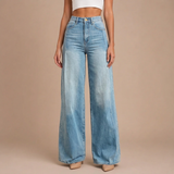 Wide-Leg Trousers with Flare Design