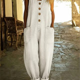 Ruth | Vintage Washed Cotton Denim Dungarees
