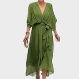 Natércia - Dress with Bow and Handcrafted Details