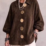 Lorene | Suede Jacket with Buttons