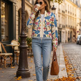 Tabitha | Zip-Up Cardigan, Botanical Garden Floral