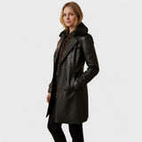 Débora - Elegant Leather Coat