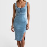 Deolinda - Elegant Denim Dress