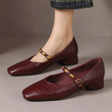 Zyra | Genuine Leather Ballet Flats