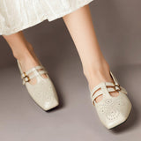 Marisol | Double-Strap Perforated Leather Mary Jane Pump