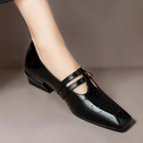 Marisol | Double-Strap Perforated Leather Mary Jane Pump