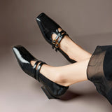 Marisol | Double-Strap Perforated Leather Mary Jane Pump