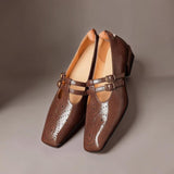Marisol | Double-Strap Perforated Leather Mary Jane Pump