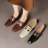 Marisol | Double-Strap Perforated Leather Mary Jane Pump