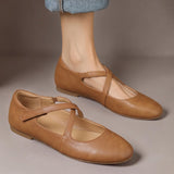 Zeor | Genuine Leather Ballet Flats